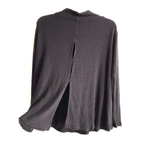 Free People | We The Free Lover Rib Split Back Pullover Womens XS Funnel Neck